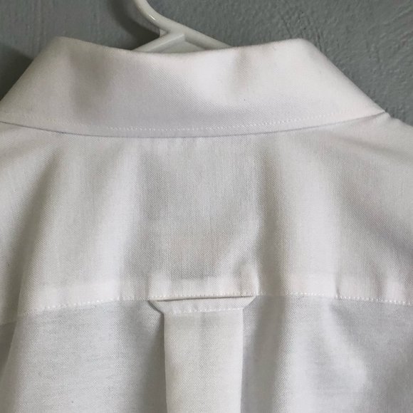 STAFFORD - shirt tailored long-sleeve oxford - Men’s Sz 16 1/2   34-35  - White - Picture 3 of 7